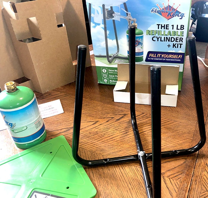 Flame King Cylinder Refill Kit stand