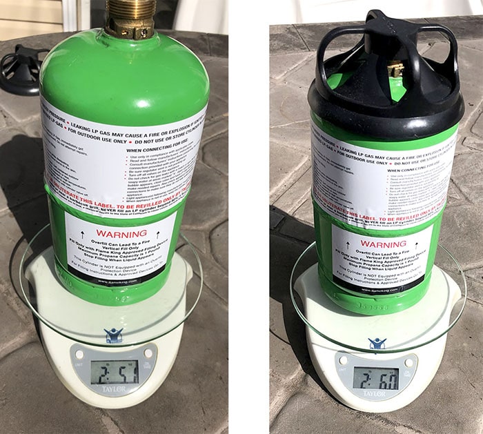 Flame King refilled cylinder 