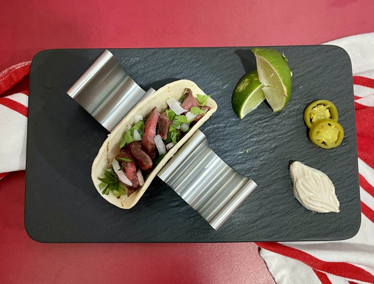 Asian flank steak tacos.
