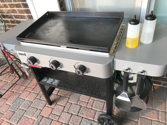 Weber Griddle with Bottles