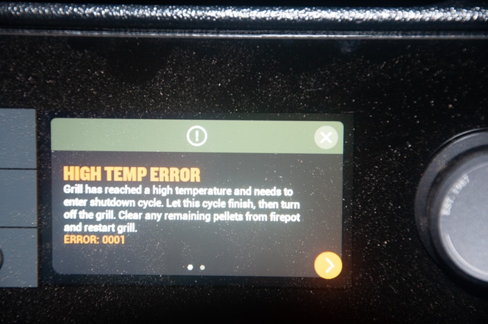 Ironwood high temp error