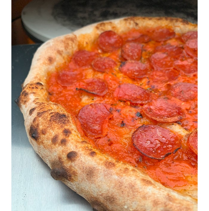 Blackstone Pizza Oven pepperoni pizza