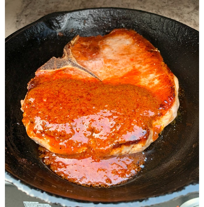 Blackstone Pizza Oven pork chop