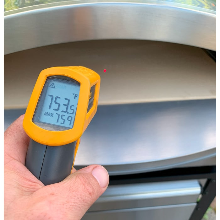Italia Pizza Oven temperature test