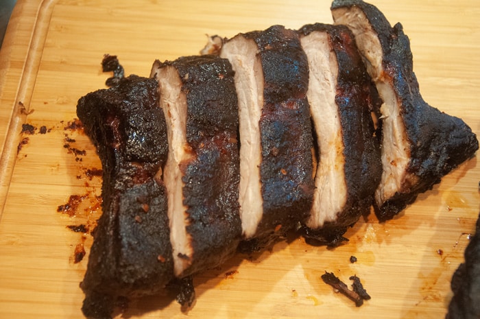 Woodfire ribs cut