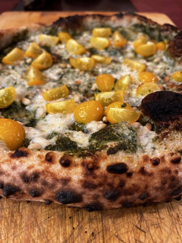 Bertello pesto blue cheese tomato pizza