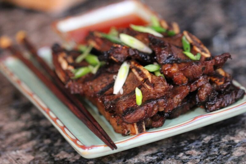 Korean kalbi BBQ beef short ribs.