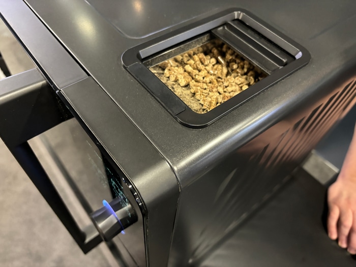 GE Indoor Smoker pellet hopper