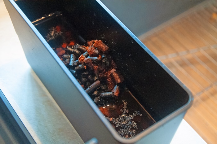 GE Indoor Smoker full waste bin