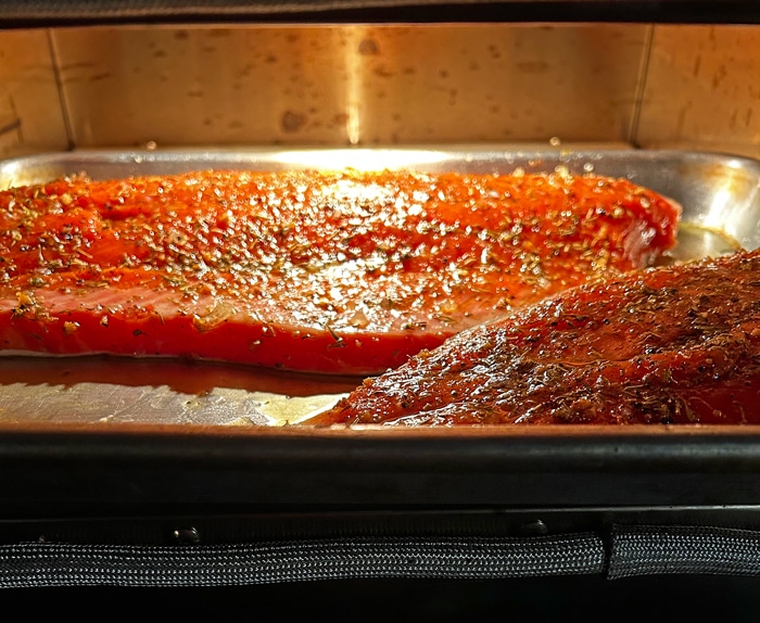 Ooni Volt salmon