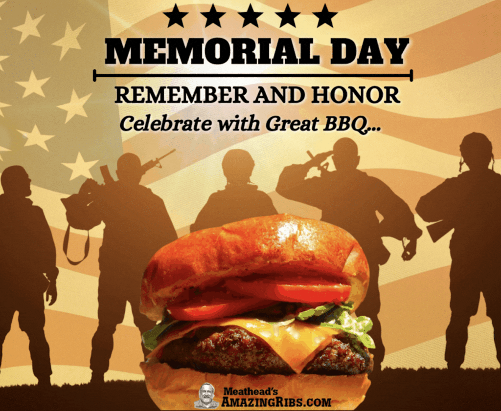 Memorial Day BBQ graphic.