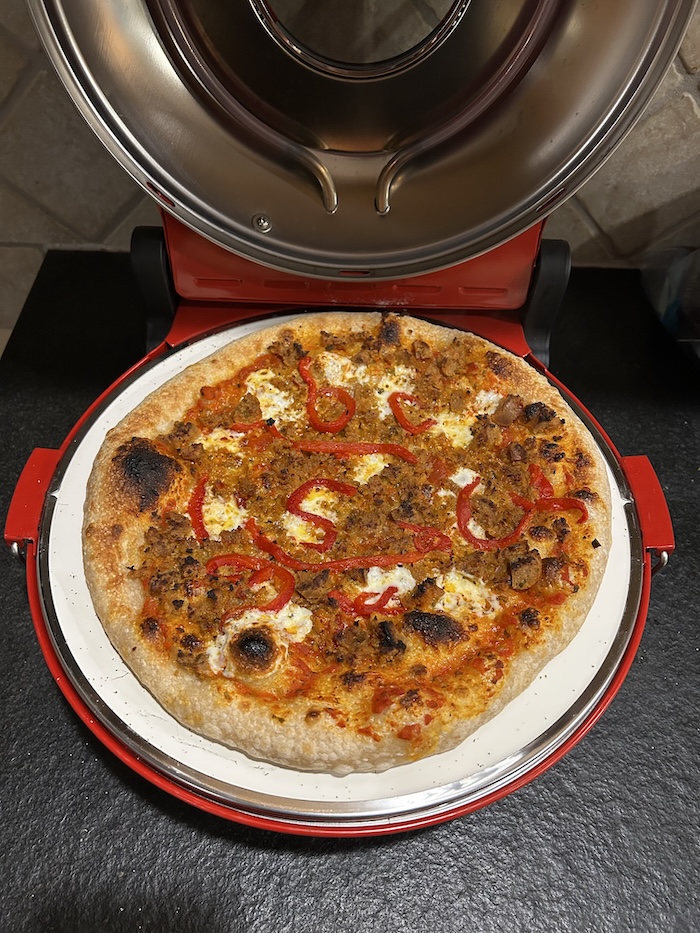 culinary chef pizza oven sausage pepper pizza